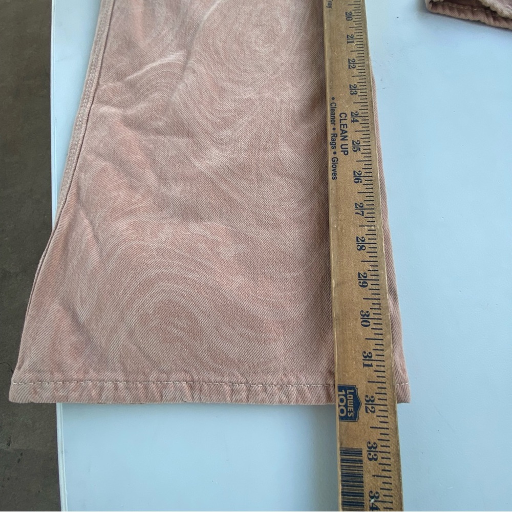 NWT BDG Urban Outfitters Super High Waist Puddle Wide Leg Pink Jeans, 25 0 24 00 - Picture 7 of 13